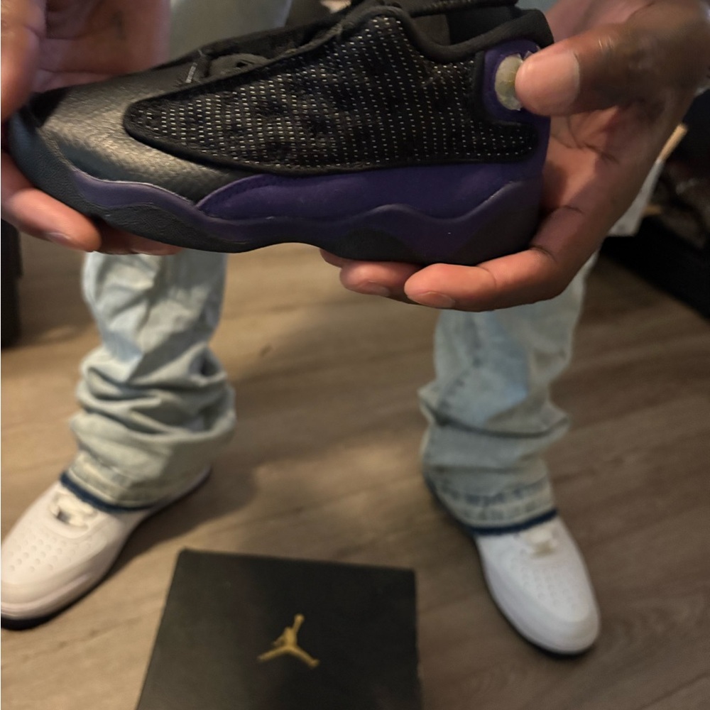 Black and Purple Jordan 13 - Picture 4 of 5